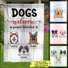 Dogs Welcome People Tolerated - Personalized Dog Flag