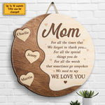 Custom Name Mom Gifts - Personalized Wood Sign
