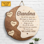 Custom Name Mom Gifts - Personalized Wood Sign