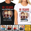 Many Years Together Since - Personalized Matching Couple T-Shirt - Gift For Couple, Husband Wife, Anniversary, Engagement, Wedding, Marriage Gift