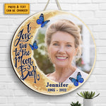 Love You To The Moon And Back - Personalized Shaped Wood Sign
