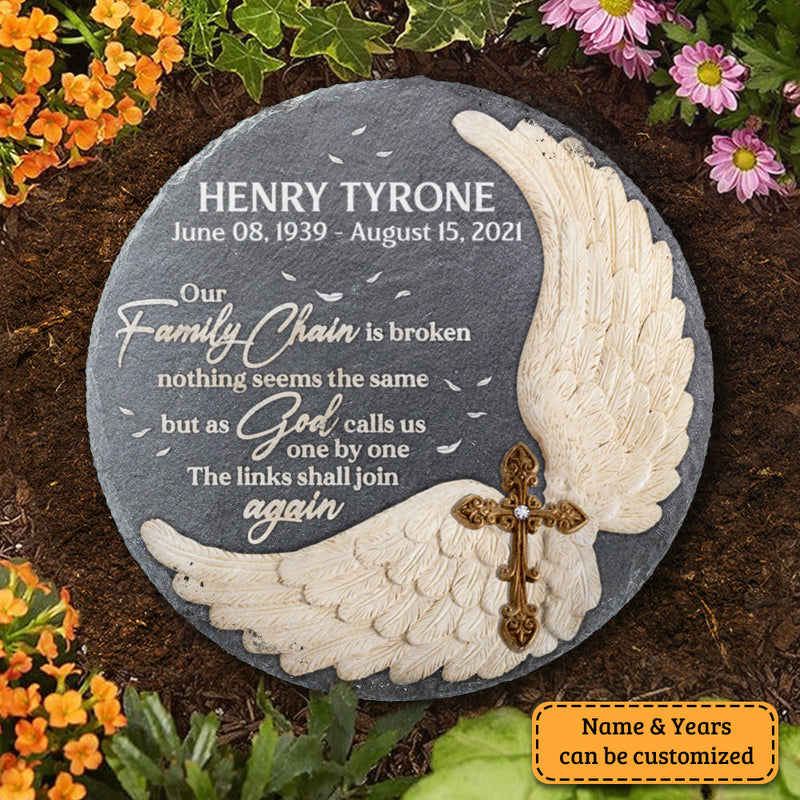God Calls Us One By One The Links Shall Join Again - Personalized Memorial Stone, Human Grave Marker - Memorial Gift, Sympathy Gift