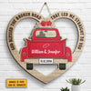 God Blessed The Broken Road That Led Me Straight To You - Gift For Couples, Husband Wife, Personalized Shaped Wood Sign