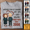 Another Year Of Sharing Life Ups And Downs - Personalized Unisex T-shirt, Hoodie, Sweatshirt - Gift For Couple, Husband Wife, Anniversary, Engagement, Wedding, Marriage Gift