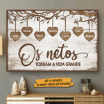 Os Netos Tornam A Vida Grande - Personalized Horizontal Poster Portuguese