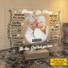 A Part Of Me Went With You The Day God Took You Home - Upload Image - Personalized Acrylic Plaque