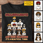 Grandparents & Their Grandkids - Personalized T-shirt, Hoodie - Gift For Couples, Husband Wife