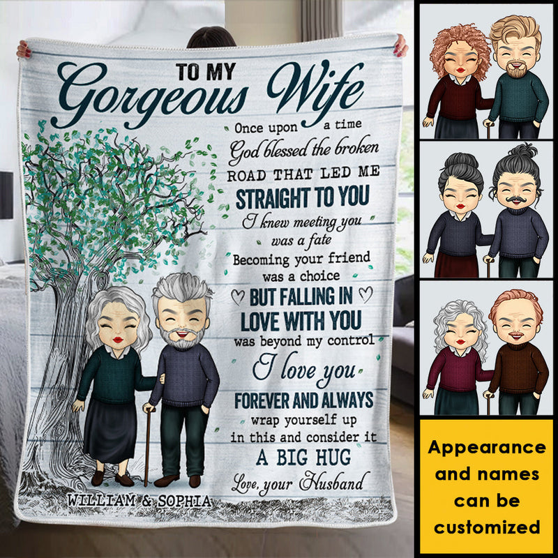 To My Gorgeous Wife, I Love You Forever And Always - Gift For Couples, Personalized Blanket