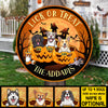 Happy Halloween - Lick Or Treat - Funny Personalized Door Sign