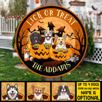 Happy Halloween - Lick Or Treat - Funny Personalized Door Sign
