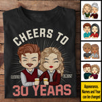 Cheers To Many Years - Anniversary Gifts, Gift For Couple, Personalized T-shirt, Hoodie