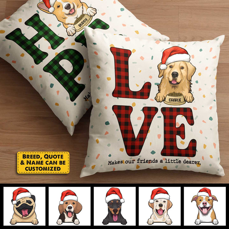 Hope, Joy, Love And Peace - Personalized Pillow Case