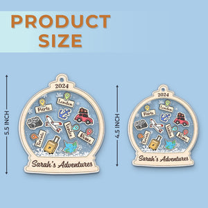 My Memorable And Fun Trips - Travel Personalized Custom Ornament - Acrylic Custom Shaped - Christmas Gift For Family Members, Gift For Adventure Travel Lovers