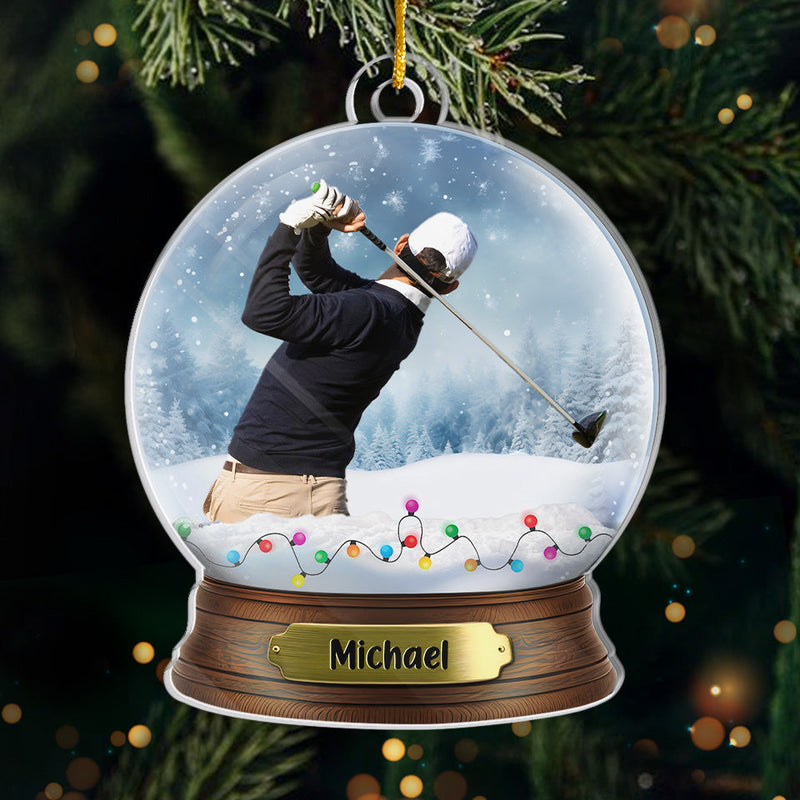 Custom Photo Golf Player - Sport Personalized Custom Ornament - Acrylic Custom Shaped - Christmas Gift For Golf Players, Golf Lovers