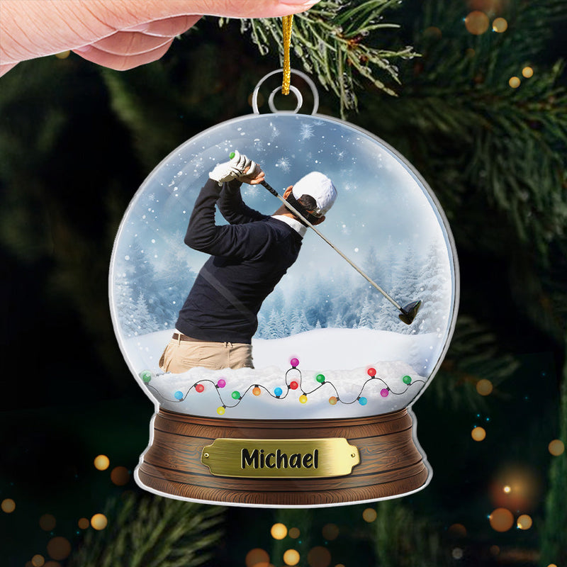 Custom Photo Golf Player - Sport Personalized Custom Ornament - Acrylic Custom Shaped - Christmas Gift For Golf Players, Golf Lovers