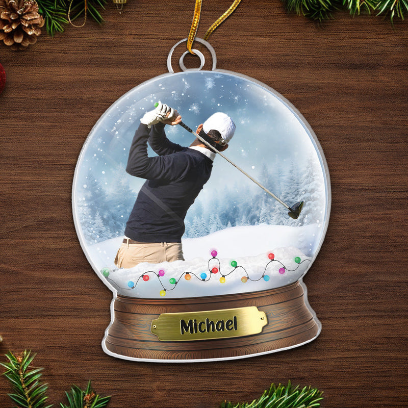 Custom Photo Golf Player - Sport Personalized Custom Ornament - Acrylic Custom Shaped - Christmas Gift For Golf Players, Golf Lovers