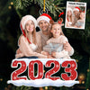 Custom Photo There's No Place Like Our Family's Embrace - Family Personalized Custom Ornament - Acrylic Custom Shaped - Christmas Gift For Family Members