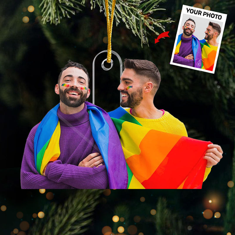 Custom Photo Love Wins, Always - Couple Personalized Custom Ornament - Acrylic Custom Shaped - Christmas Gift For Husband Wife, Anniversary, LGBTQ+