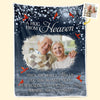 Photo personnalisée Je t'envoie un câlin du ciel - Couverture personnalisée commémorative - Cadeau de Noël, cadeau de condoléances pour les membres de la famille