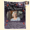 Couverture personnalisée avec photo « Je t'envoie un câlin » - Cadeau de Noël, cadeau de condoléances pour les membres de la famille