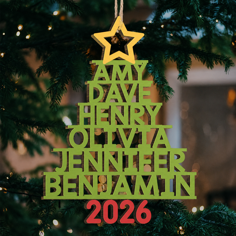 The Best Part Of Christmas Holiday - Family Personalized Custom Ornament - Wood Custom Shaped - Christmas Gift For Family Members