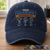 Custom Vintage Washed Denim Baseball Cap - Personalized Father's Day Birthday Gifts For Dad, Grandpa - Built Strong By Dad