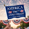 Handheld Flag - America 250th Anniversary Gifts For Mom, Dad, Brother, Sister - Courage Lives Within Us