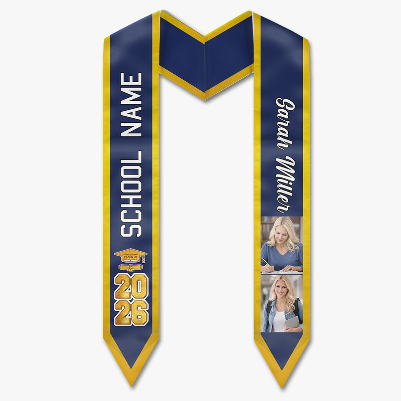 Class Of 2024 So Done - Personalized Custom Graduation Stole - Upload Image, Graduation Gift