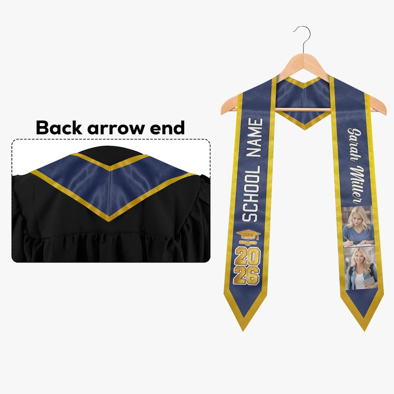 Class Of 2024 So Done - Personalized Custom Graduation Stole - Upload Image, Graduation Gift