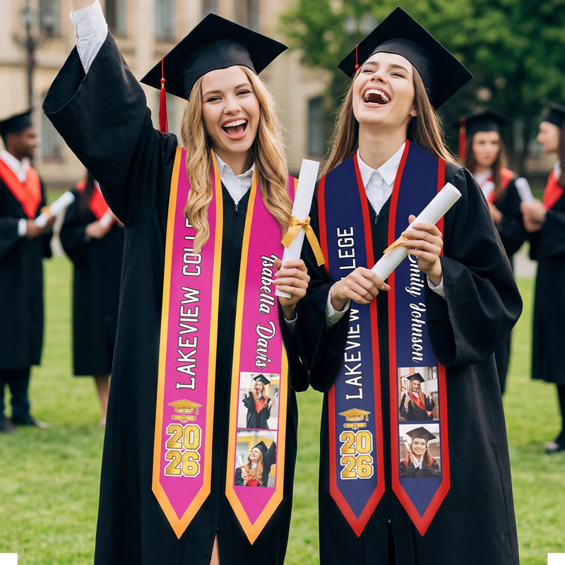 Class Of 2024 So Done - Personalized Custom Graduation Stole - Upload Image, Graduation Gift