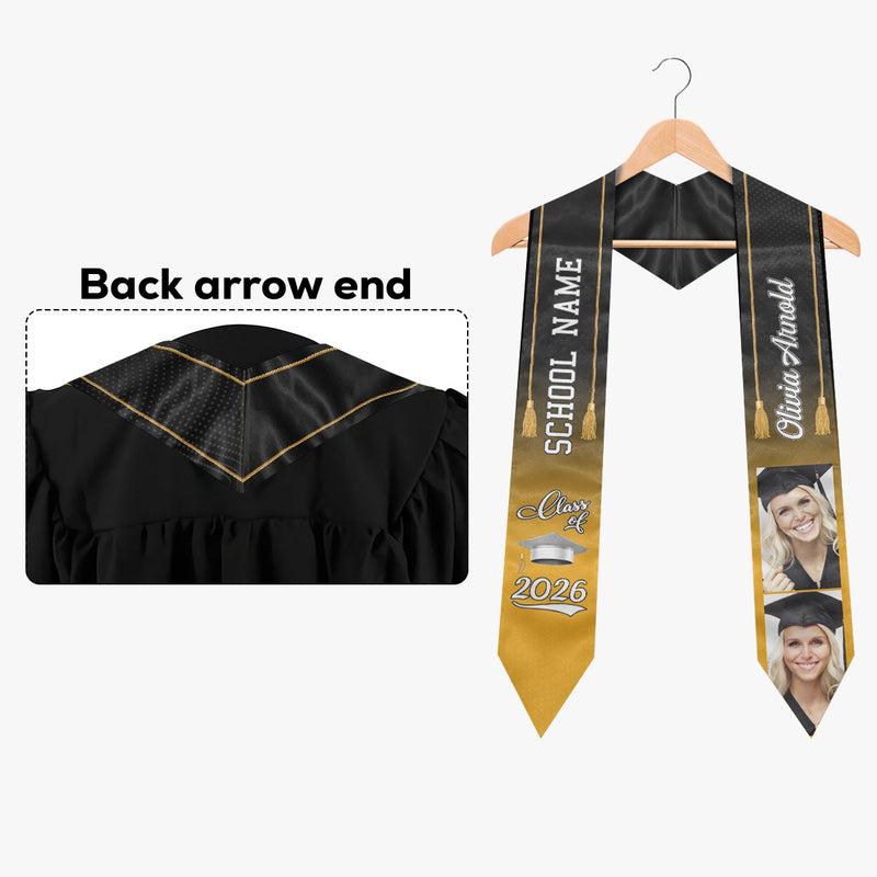 Class Of 2024 - Personalized Custom Graduation Stole - Upload Image, Graduation Gift