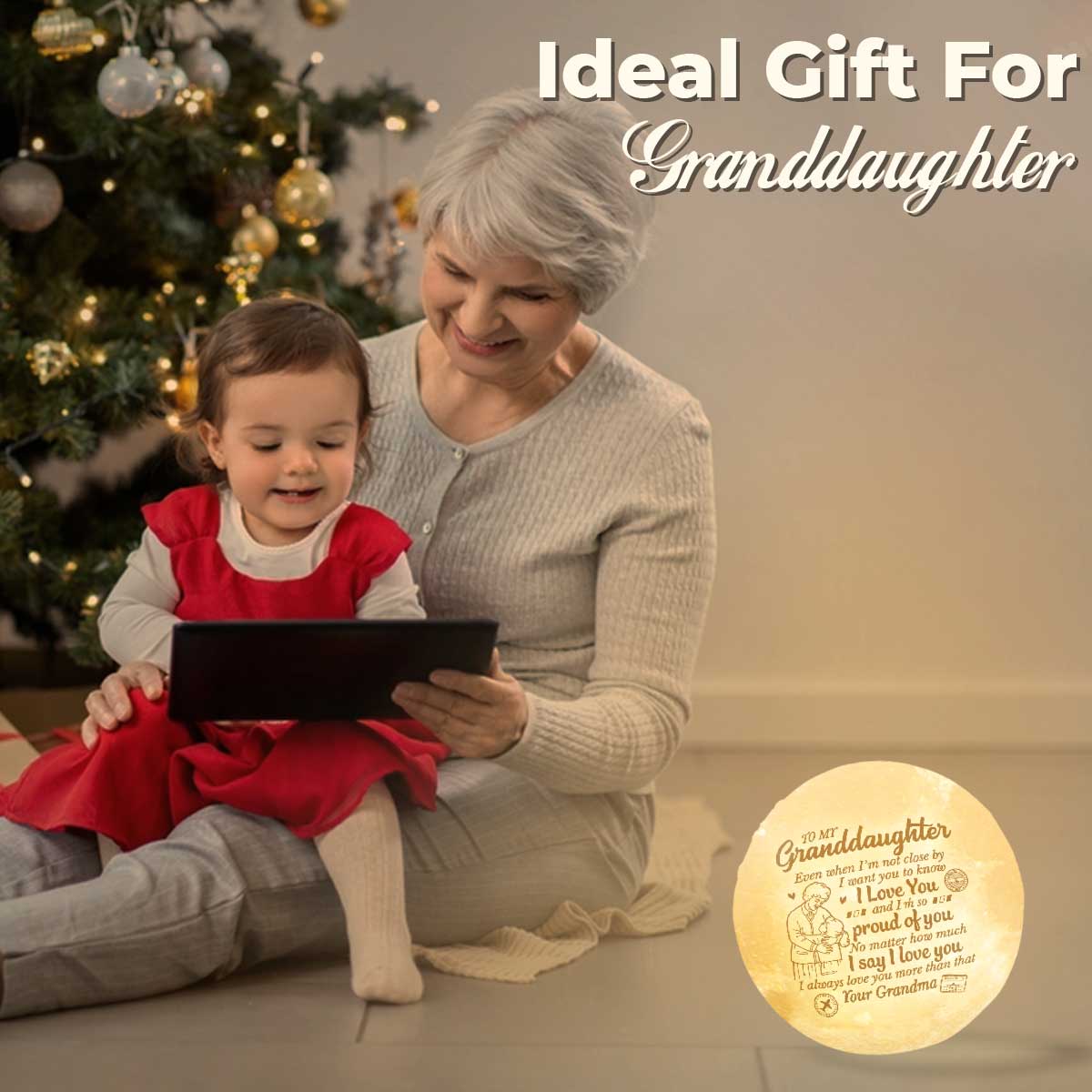 I Always Love You More Than That - Moon Lamp -  To My Granddaughter, Gift For Granddaughter, Granddaughter Gift From Grandma, Birthday Gift For Granddaughter, Christmas Gift