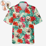 Custom Photo Tropical Summer Vibe - Family Personalized Custom Face Unisex Hawaiian Shirt - Gift For Family, Pet Owners, Pet Lovers