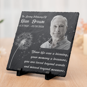 Custom Photo Your Spirit Will Always Be With Me - Memorial Personalized Custom Square Shaped Memorial Stone - Sympathy Gift For Family Members