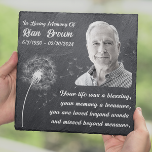 Custom Photo Your Spirit Will Always Be With Me - Memorial Personalized Custom Square Shaped Memorial Stone - Sympathy Gift For Family Members
