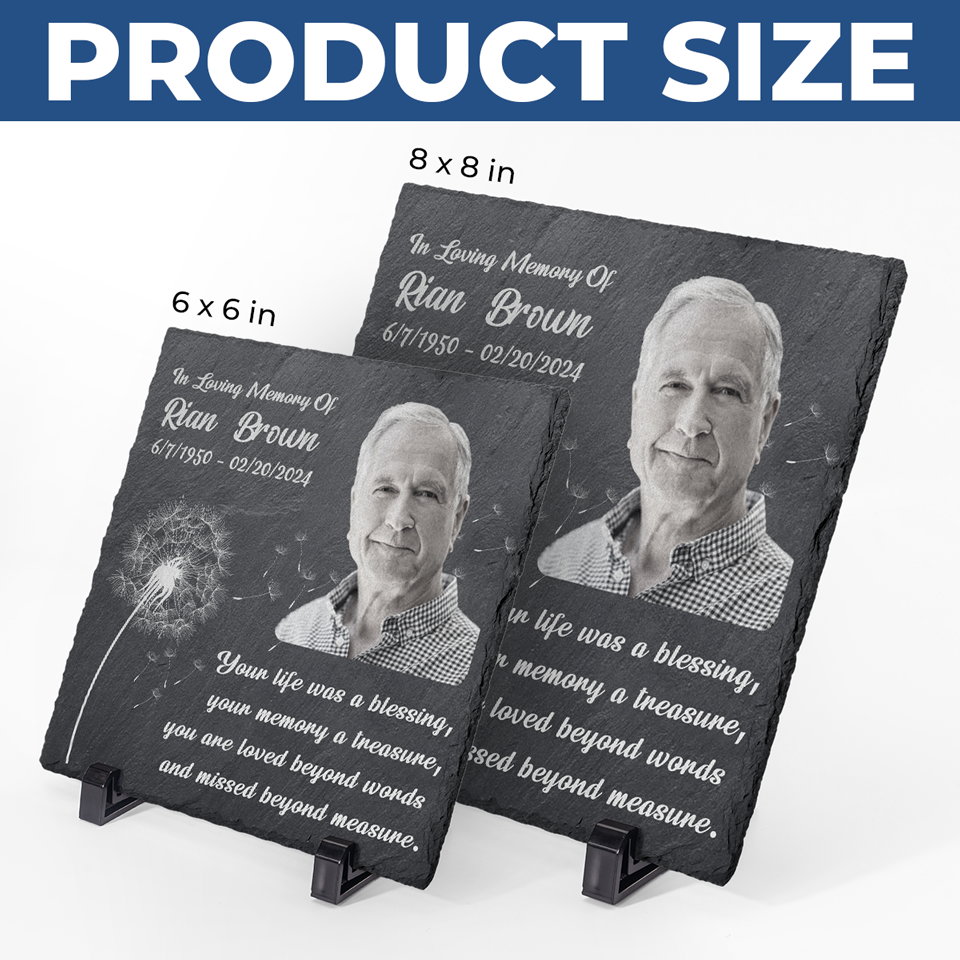 Custom Photo Your Spirit Will Always Be With Me - Memorial Personalized Custom Square Shaped Memorial Stone - Sympathy Gift For Family Members