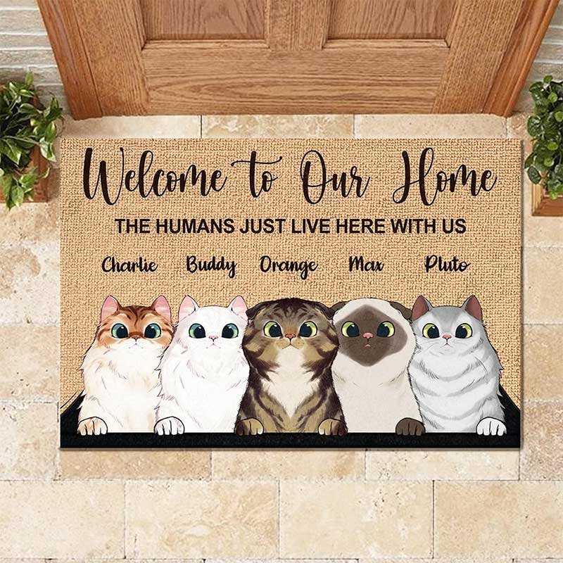Welcome To The Pet Home - Funny Personalized Pet Decorative Mat (Cat & Dog) (TW).