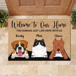 Custom Name Pet Welcome Gifts for Dog and Cat Lovers - Personalized Doormat