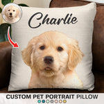 Custom Name Dog Portrait Gifts for Dog Lovers - Personalized Pillow