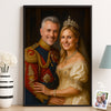 Affiche photo verticale personnalisée - Cadeaux d'anniversaire de mariage personnalisés pour mari et femme, lui et elle - Ensemble, nous portons la couronne