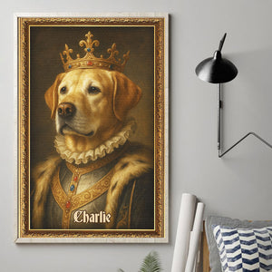 Affiche photo verticale personnalisée - Cadeaux d'anniversaire personnalisés pour chiens et chats - Chaque animal mérite un trône