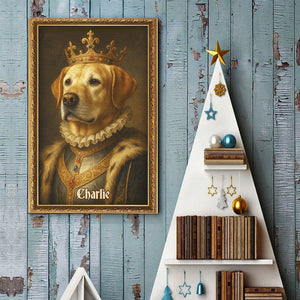 Affiche photo verticale personnalisée - Cadeaux d'anniversaire personnalisés pour chiens et chats - Chaque animal mérite un trône