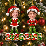 Custom Photo Elf Christmas Gifts for Kids, Baby - Personalized Ornament