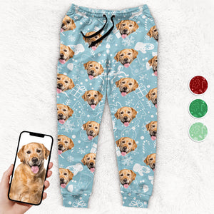 Photo personnalisée Mon Petit Chien - Pantalon de survêtement unisexe personnalisé pour chien et chat - Cadeau de Noël pour propriétaires et amoureux des animaux