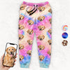 Photo personnalisée « Mon chien me trouve cool » - Pantalon de survêtement unisexe personnalisé pour chien et chat - Cadeau de Noël pour propriétaires et amoureux des animaux