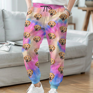 Photo personnalisée « Mon chien me trouve cool » - Pantalon de survêtement unisexe personnalisé pour chien et chat - Cadeau de Noël pour propriétaires et amoureux des animaux