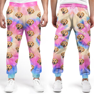 Photo personnalisée « Mon chien me trouve cool » - Pantalon de survêtement unisexe personnalisé pour chien et chat - Cadeau de Noël pour propriétaires et amoureux des animaux