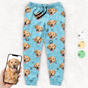 Photo personnalisée « Mon chien est le meilleur chien » - Pantalon de survêtement unisexe personnalisé pour chien et chat - Cadeau de Noël pour propriétaires et amoureux des animaux