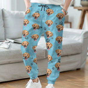 Photo personnalisée « Mon chien est le meilleur chien » - Pantalon de survêtement unisexe personnalisé pour chien et chat - Cadeau de Noël pour propriétaires et amoureux des animaux