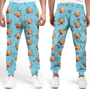 Photo personnalisée « Mon chien est le meilleur chien » - Pantalon de survêtement unisexe personnalisé pour chien et chat - Cadeau de Noël pour propriétaires et amoureux des animaux